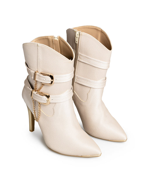 Bota Vaquera Picuda Latte 30094
